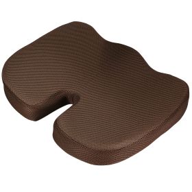 Seat Cushion Coccyx Orthopedic Memory Foam Cushion Tailbone Hip Support Chair Pillow for Office Car Seat (Option: SeatCushionCamel)
