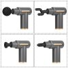 Percussion Massage Gun USB Type C Rechargeable Deep Tissue Vibration Massager Handheld Leg Body Cordless Massager w/ 4 Interchangeable Heads 6 Intensi