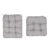 2Pcs Rocking Chair Cushion Upper And Lower Back And Seat Sets with Non-Slip Ties Polyester Fiber Filling Comfortable for Indoor Home Office Car