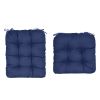 2Pcs Waterproof Rocking Chair Cushion Upper And Lower Back And Seat Sets with Non-Slip Ties Oxford Cloth Surface Polyester Filling Comfortable for Ind