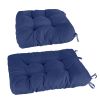 2Pcs Waterproof Rocking Chair Cushion Upper And Lower Back And Seat Sets with Non-Slip Ties Oxford Cloth Surface Polyester Filling Comfortable for Ind
