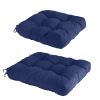 2Pcs Waterproof Rocking Chair Cushion Upper And Lower Back And Seat Sets with Non-Slip Ties Oxford Cloth Surface Polyester Filling Comfortable for Ind