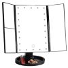 Makeup Mirror with Lights 22 LEDs Vanity with 3X/2X Magnification Touch Screen 180djustable Rotation Portable Trifold Mirror