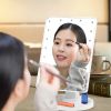 22 LED Lights Rechargeable Cosmetic Mirror 180otation Makeup Mirror Touch Control Dimmable Vanity Mirror