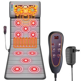 Full Body Electric Massage Mat with Heat Vibration Massage Pad Cushion Back Massage Mattress Chair Pad with Neck Massage Pillow with 10 Vibration Moto (Option: MassageMat)