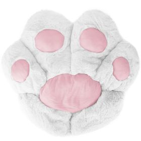 Cat Paw Cushion Seat Skin Friendly Comfortable Lazy Sofa Chair Floor Mat Office Chair Cushion Pad Relieve Back Coccyx Sciatica (Option: PawFloorCushionWhite)