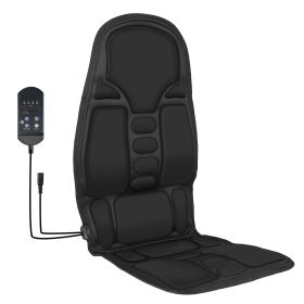 Back Massager Cushion Electric Massage Car Seat Cushion Chair Pad w/ Heating Function 8 Vibration Modes 3 Intensity Levels (Option: MassageSeatCushion)