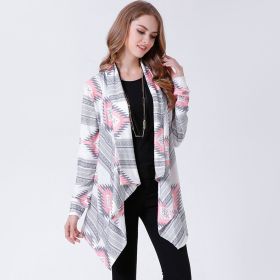 Women Open Front Cardigan Long Sleeve Shawl Neck Breathable Cardigan Well Collection w/ T-Shirt Tank Jeans Leggings (Option: GiftJackCoatPinkXL)