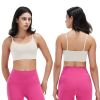 Women Strap Sport Bras Padded Strappyòop Square Neck Low Impact Bras Sexy©tness!nk Tops with Removable Pads Flat Straps for Gym Yoga Workout Run