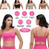 Women Strap Sport Bras Padded Strappyòop Square Neck Low Impact Bras Sexy©tness!nk Tops with Removable Pads Flat Straps for Gym Yoga Workout Run
