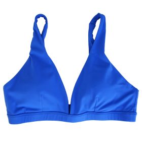 Women Deep V-Neck Sports Bras U-Shaped Back Sport Bras Padded Strappyòop Open Back Low Impact Bras Sexy©tness!nk Tops with Removable Pads for Gy (Option: BraBlueM)