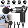 Massage Gun Deep Tissue Fascia Massager Rechargeable Percussion Muscle Relaxation Gun with 32 Intensities Battery Remain Display 4 Interchangeable Hea