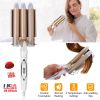 3 Barrel Curling Iron Wand Electric Hair Curler 1in Triple Hair Waver Crimper Beach Waver Adjustable Temperature Ceramic Tourmaline