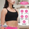 Women Strap Sport Bras Padded Strappyòop Square Neck Low Impact Bras Sexy©tness!nk Tops with Removable Pads Flat Straps for Gym Yoga Workout Run