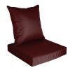 Outdoor Seat Cushion Set Waterproof Patio Furniture Cushion and Back Pillow Fade Resistant Deep Seatåt Chair Pad with Removable Cover for Chair Sofa