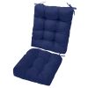 2Pcs Waterproof Rocking Chair Cushion Upper And Lower Back And Seat Sets with Non-Slip Ties Oxford Cloth Surface Polyester Filling Comfortable for Ind