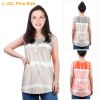 Women Tie-dye Sleeveless Tank Tops Summer Loose T Shirts Tops Button Down Shirts Vest Blouse Plus Size
