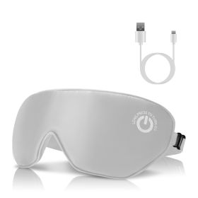 Cordless Heated Eye Mask Silk Sleep Eye Compress Mask For Dry Eyes Washable Type-C Electric Eye Heating Pad With 3 Temperature 20Mins Auto Off For Rel (Option: HeatedEyeMaskGrey)