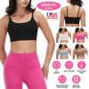 Women Strap Sport Bras Padded Strappyòop Square Neck Low Impact Bras Sexy©tness!nk Tops with Removable Pads Flat Straps for Gym Yoga Workout Run