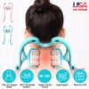 Neck Roller Massager 360otatable Trigger Point Roller Portable Massager with 6 Balls for Neck Leg Thigh Foot Pain Relief