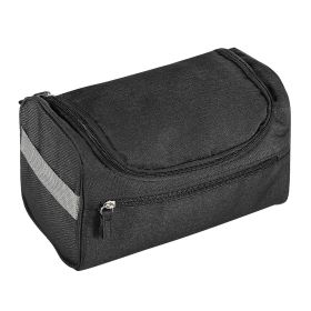 Travel Toiletry Bag Cosmetics Organizer Bag Hanging Wash Bag Waterproof Case w/ Handstrap (Option: ToiletShavingKitBagBLK)