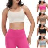 Women Strap Sport Bras Padded Strappyòop Square Neck Low Impact Bras Sexy©tness!nk Tops with Removable Pads Flat Straps for Gym Yoga Workout Run