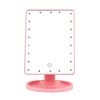 22 LED Lights Rechargeable Cosmetic Mirror 180otation Makeup Mirror Touch Control Dimmable Vanity Mirror