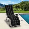 71x22in Chaise Lounger Cushion Recliner Rocking Chair Sofa Mat Deck Chair Cushion