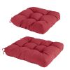 2Pcs Waterproof Rocking Chair Cushion Upper And Lower Back And Seat Sets with Non-Slip Ties Oxford Cloth Surface Polyester Filling Comfortable for Ind