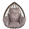 Egg Chair Cushion Hanging Basket Seat Cushion Thicken Soft Egg Swing Chair Pad Hanging Egg Chair Cushion with Headrest