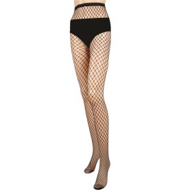 Women Fishnet Tights Sexy High Waist Fishnet Pantyhose Stretchy Mesh Hollow Out Tights Stockings w/ Small Medium Large Hole Choices (Option: WomenFishNetStockingsM)