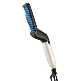 Beard Hair Straightener Quick Straightening Heat Comb for Men Electric Hair Styling Comb Electric Hair Tool for Home Travel Use (Option: HairStraightenerCombUS)