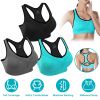 3 Packs Women Padded Sports Bras Yoga Fitness Push up Bra Female Top for Gym Running Workout Training