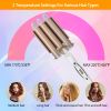 3 Barrel Curling Iron Wand Electric Hair Curler 1in Triple Hair Waver Crimper Beach Waver Adjustable Temperature Ceramic Tourmaline
