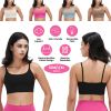 Women Strap Sport Bras Padded Strappyòop Square Neck Low Impact Bras Sexy©tness!nk Tops with Removable Pads Flat Straps for Gym Yoga Workout Run