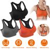 3 Packs Women Padded Sports Bras Yoga Fitness Push up Bra Female Top for Gym Running Workout Training