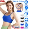 Women Cross Back Sport Bras Padded Strappyòop Open Back Low Impact Bras Sexy©tness!nk Tops with Removable Pads Thin Straps for Gym Yoga Workout