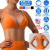 Women Deep V-Neck Sports Bras U-Shaped Back Sport Bras Padded Strappyòop Open Back Low Impact Bras Sexy©tness!nk Tops with Removable Pads for Gy