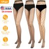 Women Fishnet Tights Sexy High Waist Fishnet Pantyhose Stretchy Mesh Hollow Out Tights Stockings w/ Small Medium Large Hole Choices