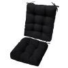 2Pcs Rocking Chair Cushion Upper And Lower Back And Seat Sets with Non-Slip Ties Polyester Fiber Filling Comfortable for Indoor Home Office Car