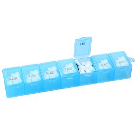 Weekly Pill Organizer 7 Day Pill Planner BPA Free Pill Box Case with 7 Compartments for Vitamins Medication Supplements (Option: DailyPillBoxBlue)
