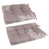 Rocking Chair Cushion 2 Pieces Back Seat Sets with Non-Slip Ties Polyester Fiber Filling Comfortable Cushions and Pads for Indoor Home Office Car