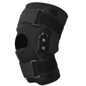 Sport Knee Brace Adjustable Open Patella Knee Support Compression Knee Wrap For Running Climbing Pain Relief Recovery of Injured Knee (Option: KneeBraceSleeveM)