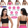 Women Strap Sport Bras Padded Strappyòop Square Neck Low Impact Bras Sexy©tness!nk Tops with Removable Pads Flat Straps for Gym Yoga Workout Run