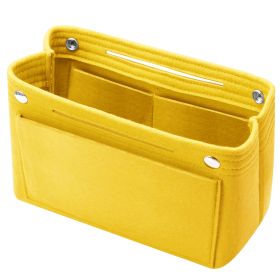 Felt Handbag Insert Organizer Purse Tote Shaper Bag in Bag Cosmetic Bag Handbag Purse Organizer (Option: HandBagYellow)
