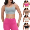 Women Strap Sport Bras Padded Strappyòop Square Neck Low Impact Bras Sexy©tness!nk Tops with Removable Pads Flat Straps for Gym Yoga Workout Run