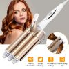 3 Barrel Curling Iron Wand Electric Hair Curler 1in Triple Hair Waver Crimper Beach Waver Adjustable Temperature Ceramic Tourmaline