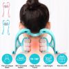 Neck Roller Massager 360otatable Trigger Point Roller Portable Massager with 6 Balls for Neck Leg Thigh Foot Pain Relief