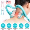 Neck Roller Massager 360otatable Trigger Point Roller Portable Massager with 6 Balls for Neck Leg Thigh Foot Pain Relief