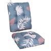 2Pcs Waterproof Rocking Chair Cushion Upper And Lower Back And Seat Sets with Non-Slip Ties Oxford Cloth Surface Polyester Filling Comfortable for Ind